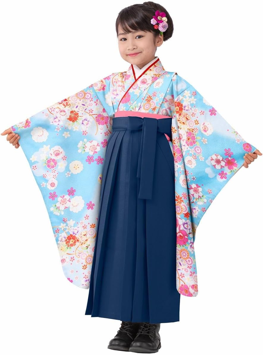 美品‼️【七五三7歳、ハーフ成人式、13詣り】などに最適です。 七五三 7歳着物セット だらり帯 黒色 ハーフ成人式 十三詣り モダン